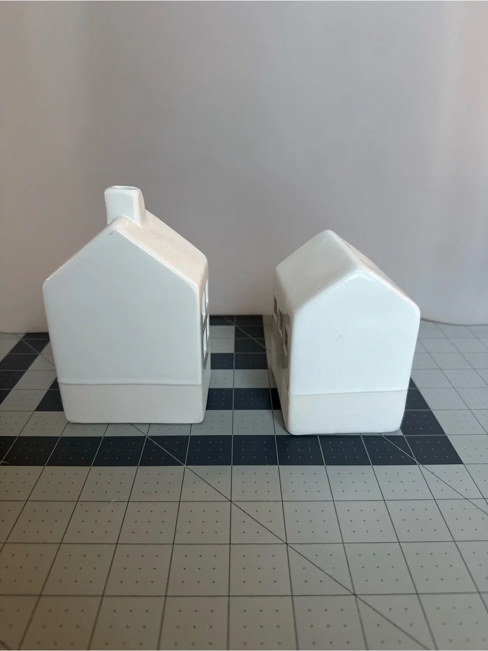 Set of Two White Ceramic House Decor from Target